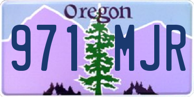 OR license plate 971MJR
