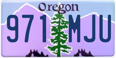 OR license plate 971MJU