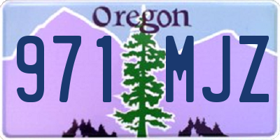 OR license plate 971MJZ