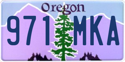 OR license plate 971MKA