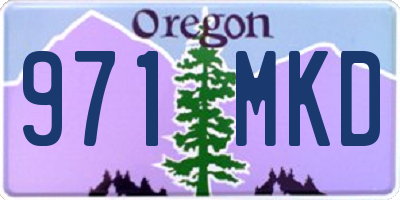 OR license plate 971MKD