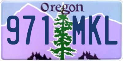 OR license plate 971MKL