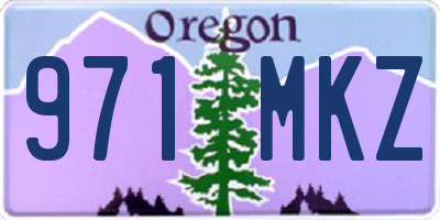 OR license plate 971MKZ
