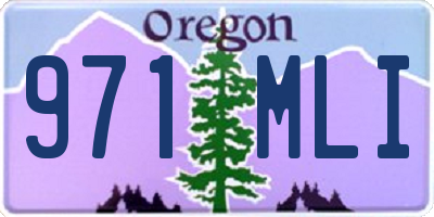OR license plate 971MLI