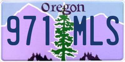 OR license plate 971MLS