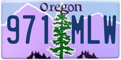 OR license plate 971MLW