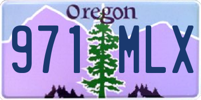 OR license plate 971MLX