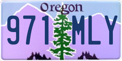 OR license plate 971MLY