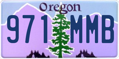 OR license plate 971MMB