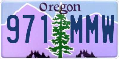 OR license plate 971MMW