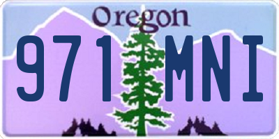 OR license plate 971MNI