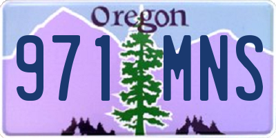 OR license plate 971MNS