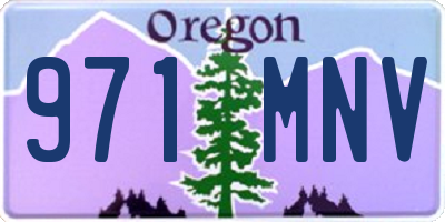 OR license plate 971MNV
