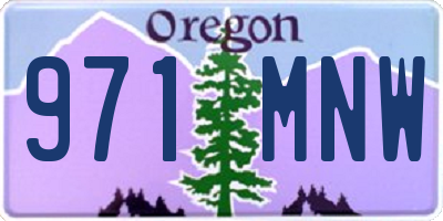 OR license plate 971MNW