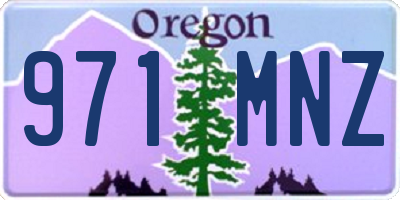 OR license plate 971MNZ