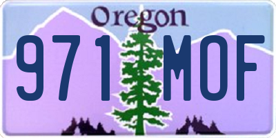 OR license plate 971MOF