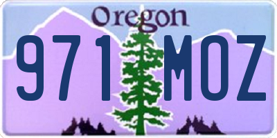 OR license plate 971MOZ