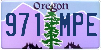 OR license plate 971MPE