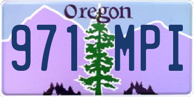 OR license plate 971MPI