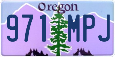 OR license plate 971MPJ