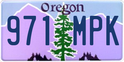 OR license plate 971MPK