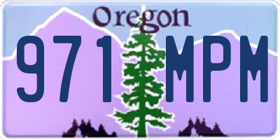 OR license plate 971MPM
