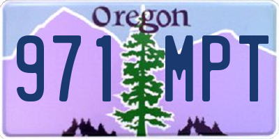 OR license plate 971MPT