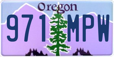 OR license plate 971MPW