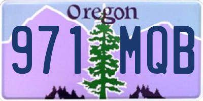 OR license plate 971MQB