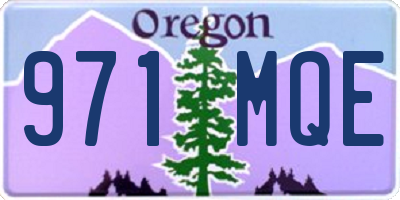 OR license plate 971MQE