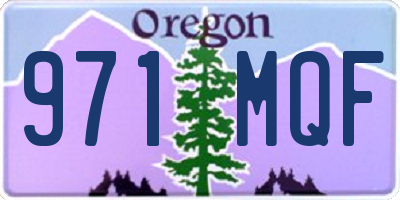 OR license plate 971MQF