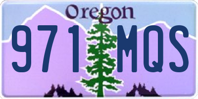 OR license plate 971MQS