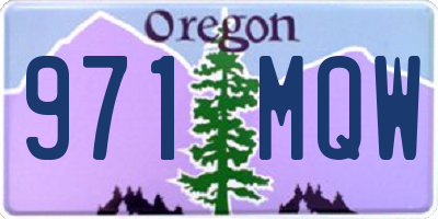 OR license plate 971MQW