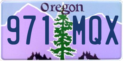 OR license plate 971MQX