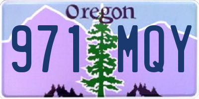 OR license plate 971MQY