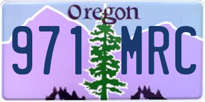 OR license plate 971MRC