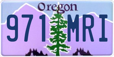 OR license plate 971MRI