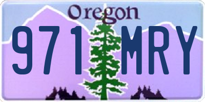 OR license plate 971MRY