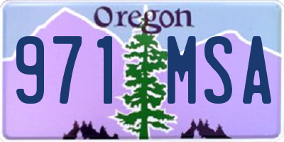 OR license plate 971MSA