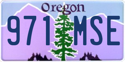 OR license plate 971MSE