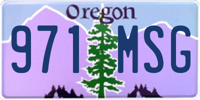 OR license plate 971MSG
