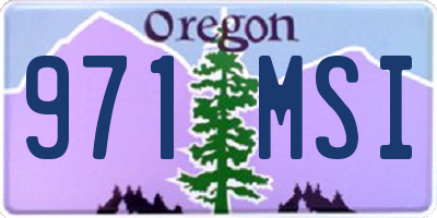 OR license plate 971MSI