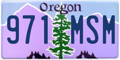 OR license plate 971MSM