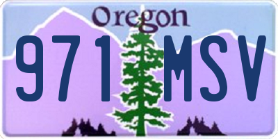 OR license plate 971MSV