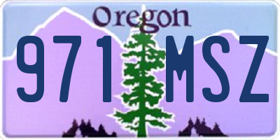 OR license plate 971MSZ