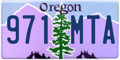 OR license plate 971MTA
