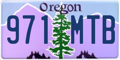 OR license plate 971MTB