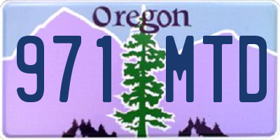 OR license plate 971MTD