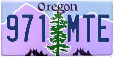 OR license plate 971MTE