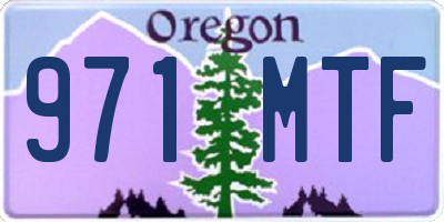 OR license plate 971MTF